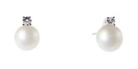 Orecchini Donna Oro Donna Luce in Oro bianco Perla 0.03 Ct DHOP7373.004